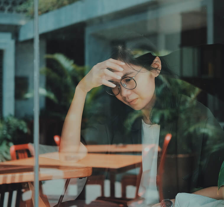 anxious person